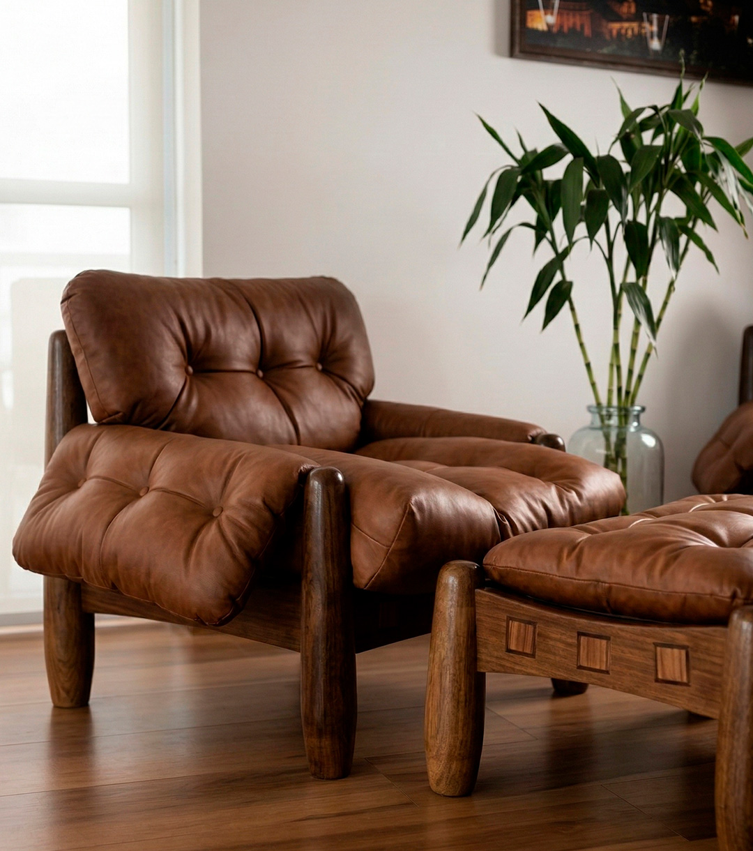 Poltrona Mole Moleca Maciça Sergio Rodrigues Couro Ecológico